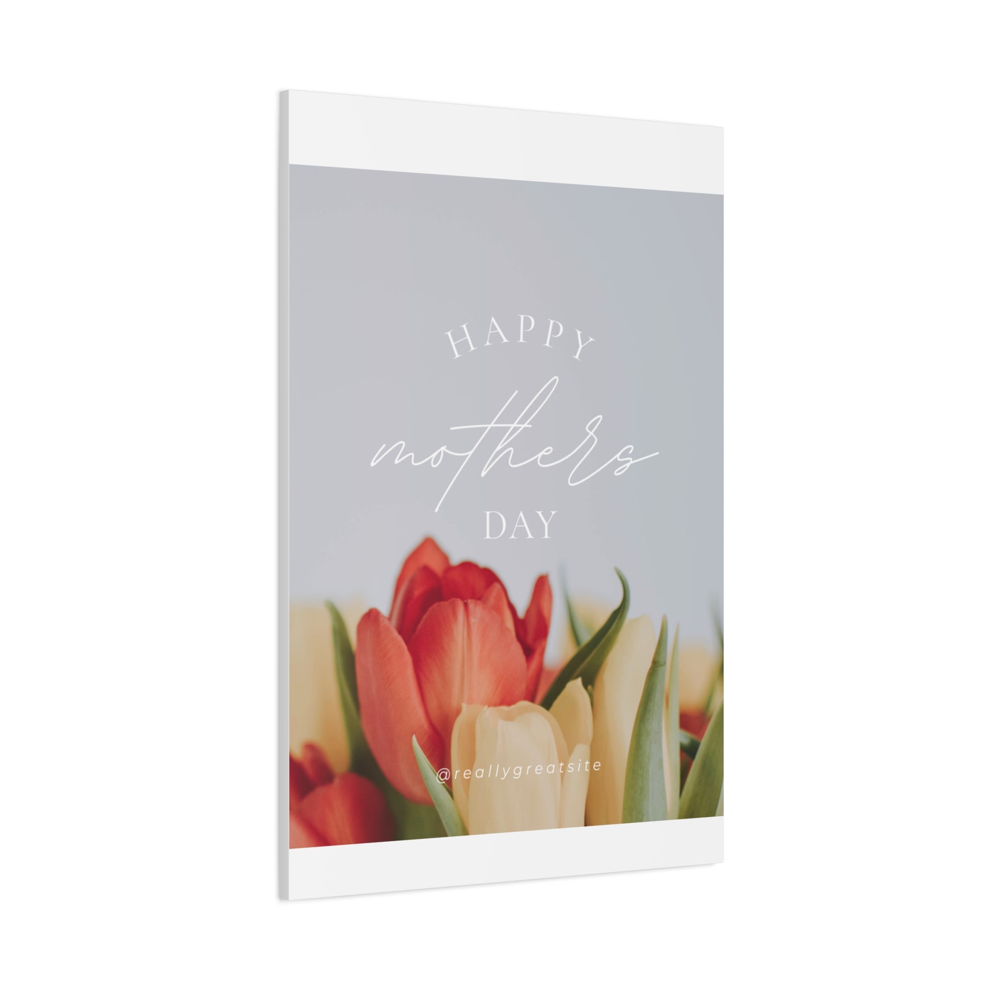 Mother's Day Matte Canvas Wall Art - Floral Design