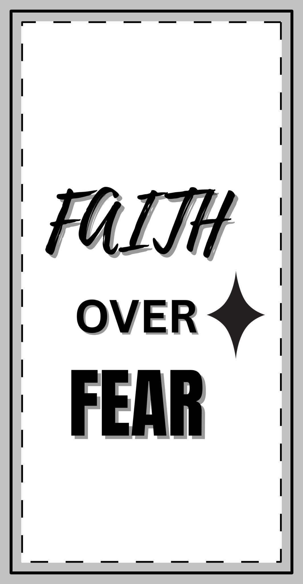 Inspirational Custom Shape Magnets - "Faith Over Fear"