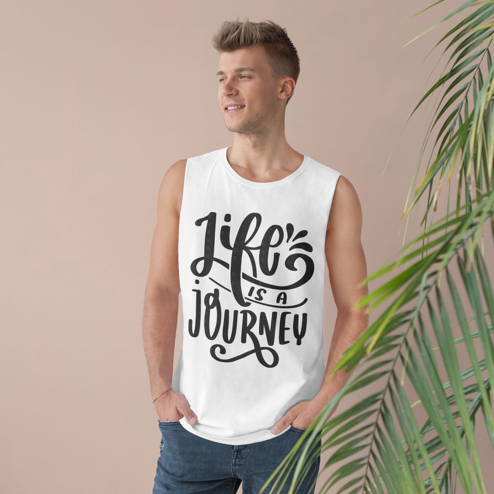 Inspirational Unisex Tank Top - 'Life is a Journey' & 'Things Change Around You'