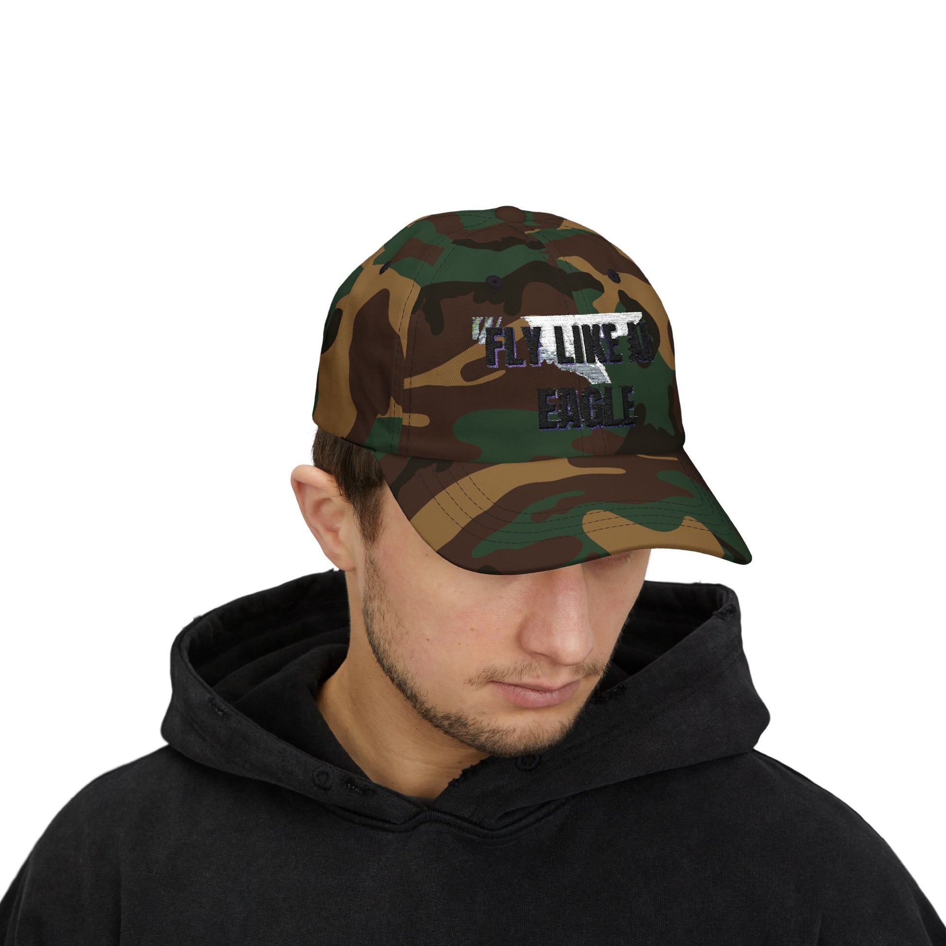 Fly Like an Eagle Dad Cap - Classic White Adjustable Baseball Hat