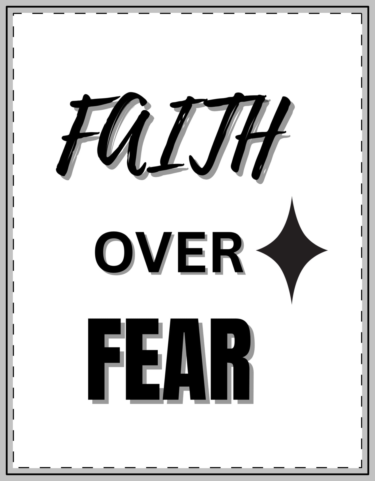Inspirational Custom Shape Magnets - "Faith Over Fear"