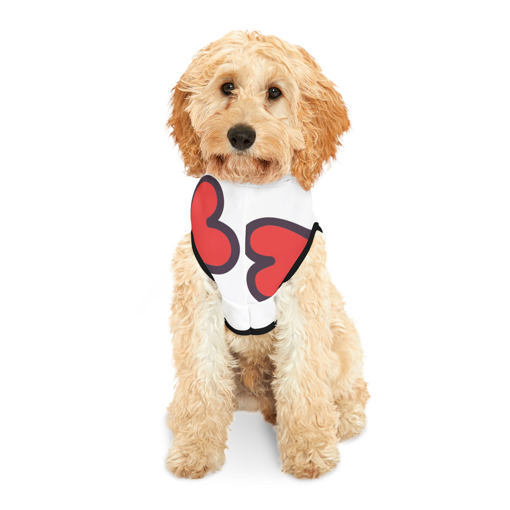 Cute Heart Pattern Pet Hoodie - Dog Mom Gift
