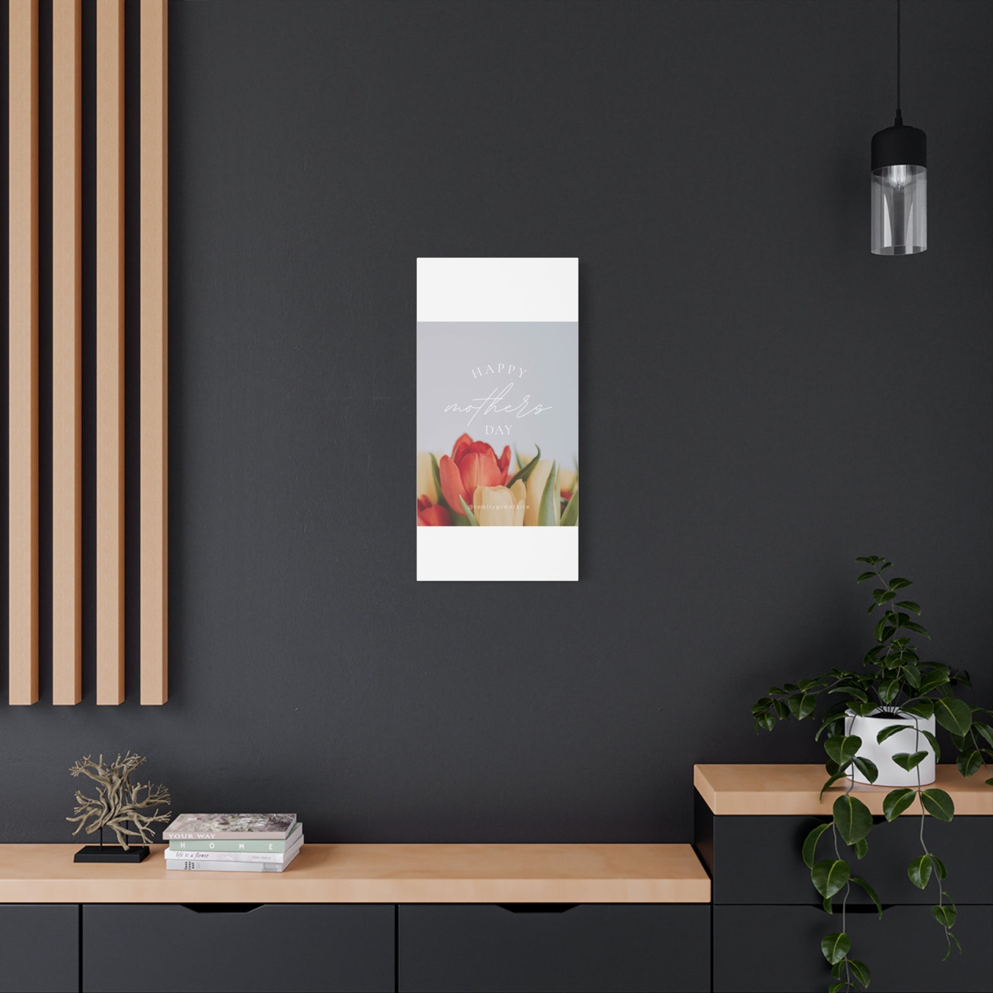 Mother's Day Matte Canvas Wall Art - Floral Design