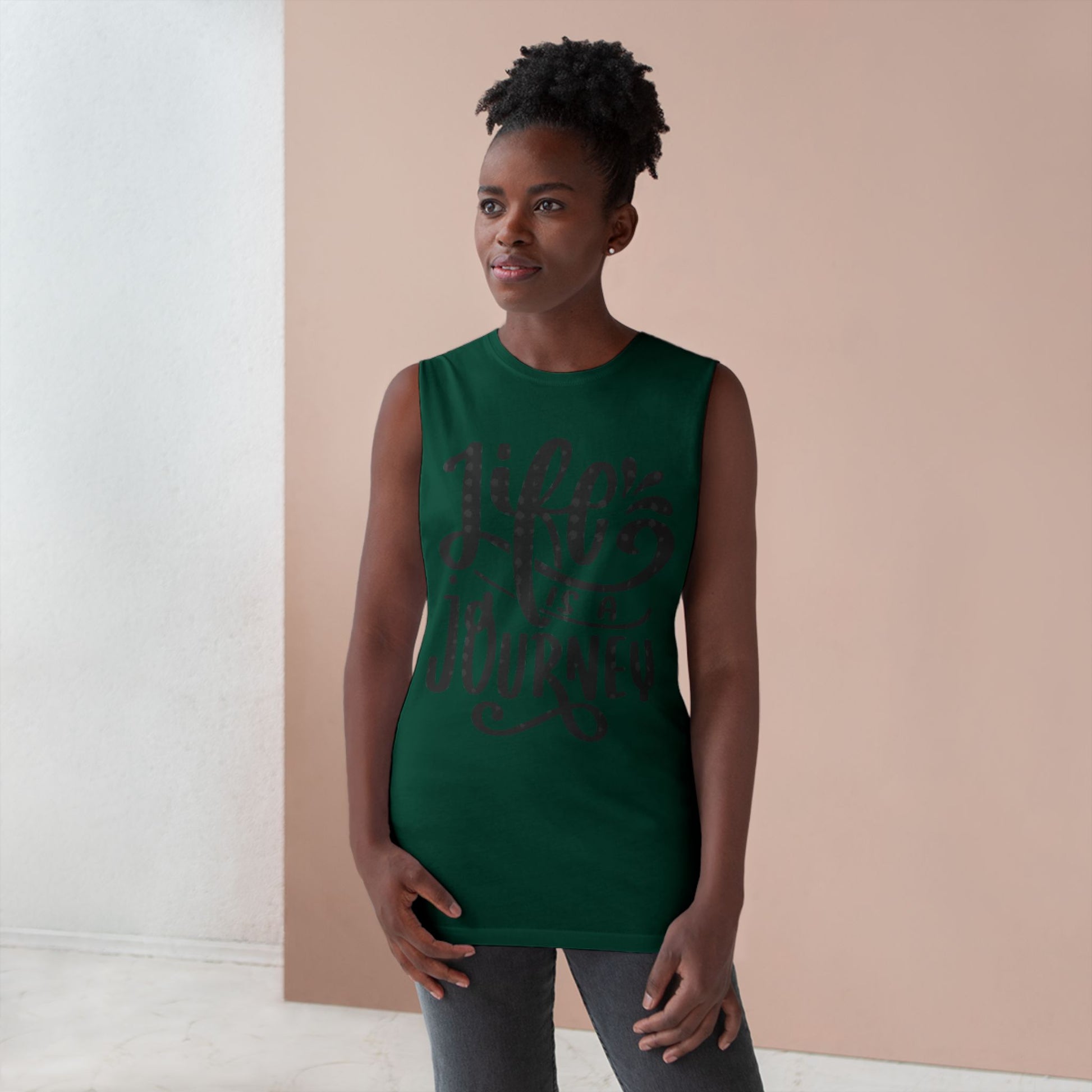 Inspirational Unisex Tank Top - 'Life is a Journey' & 'Things Change Around You'