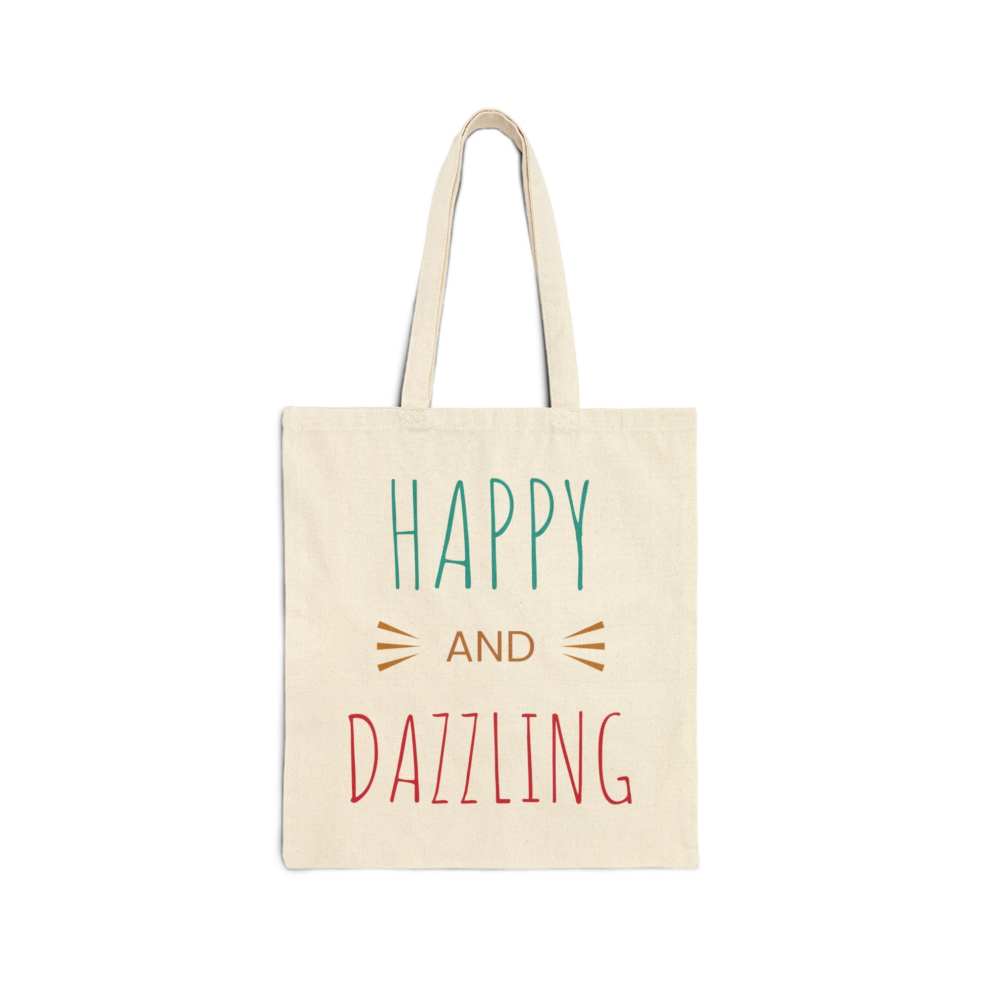 Vibrant Cotton Canvas Tote Bag - Happy and Dazzling Design for Beach Days and Everyday Adventures