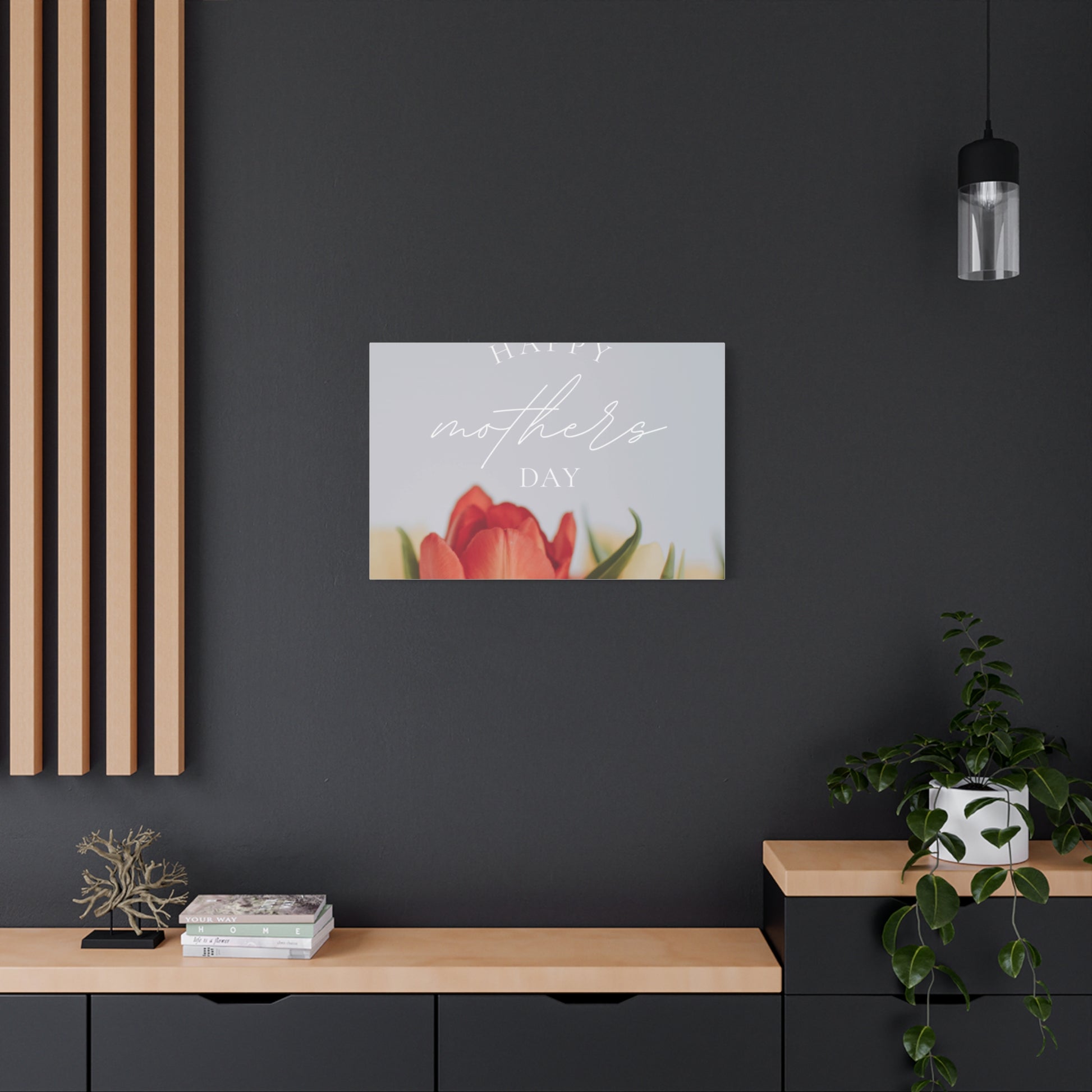 Mother's Day Matte Canvas Wall Art - Floral Design