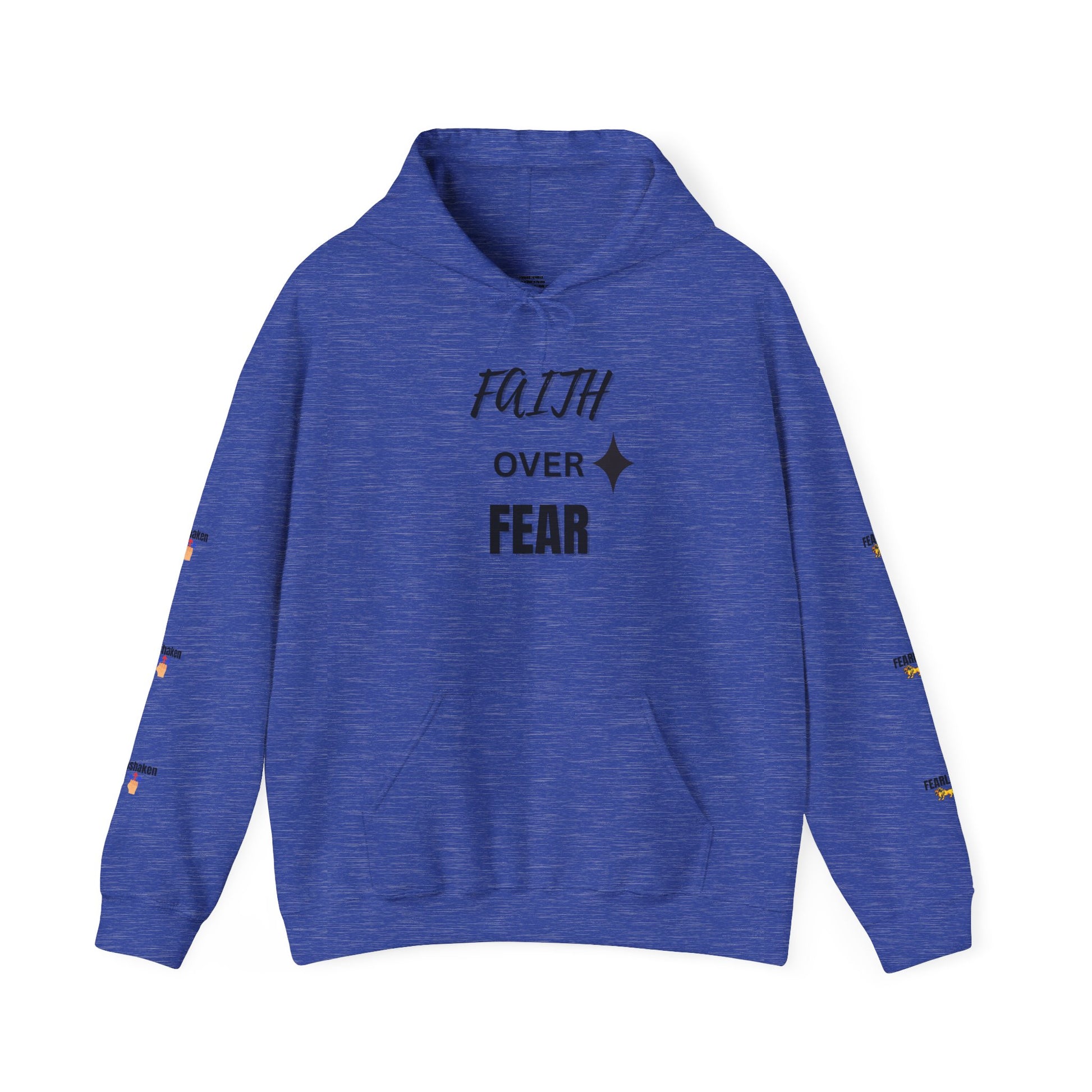 Faith Over Fear Hoodie - Unisex Heavy Blend Sweatshirt for Comfort and Inspiration