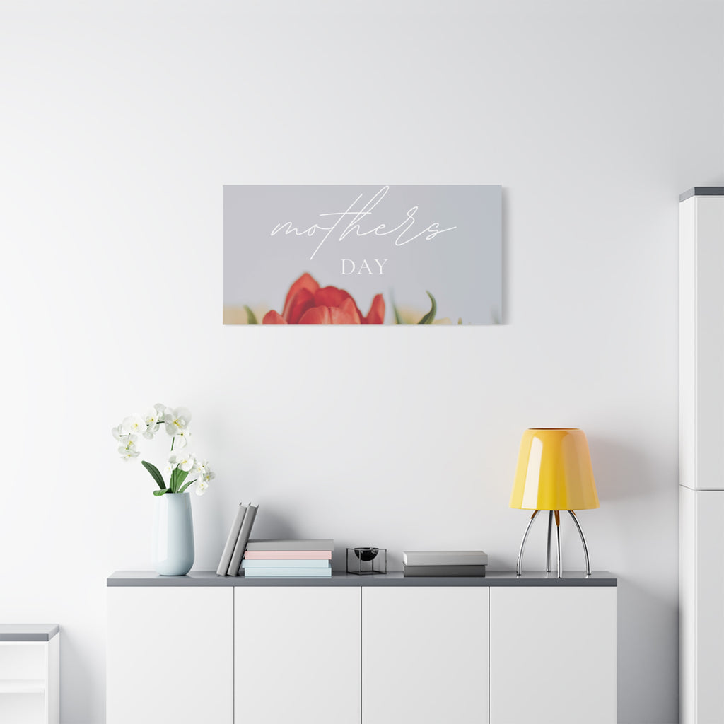 Mother's Day Matte Canvas Wall Art - Floral Design