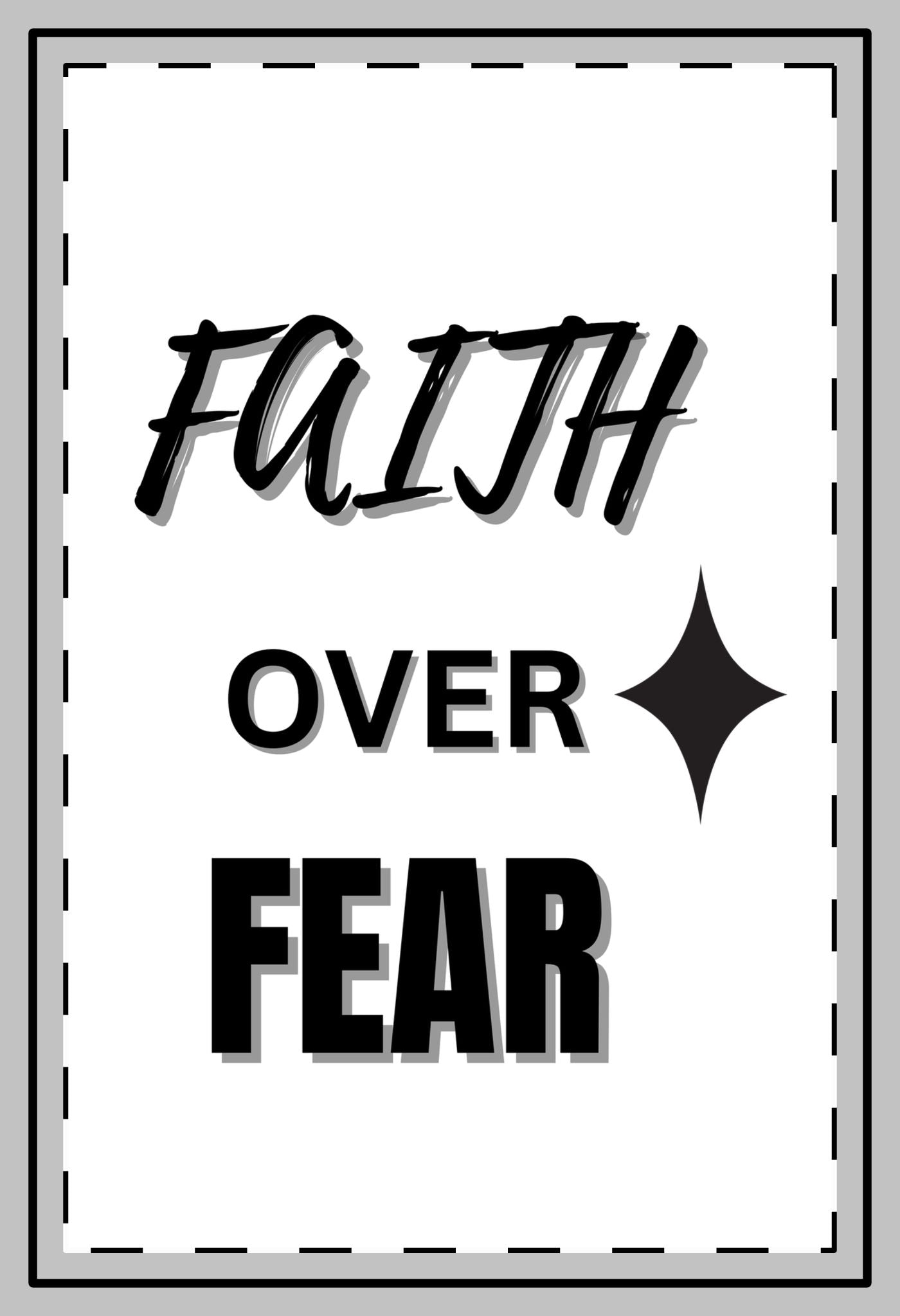 Inspirational Custom Shape Magnets - "Faith Over Fear"