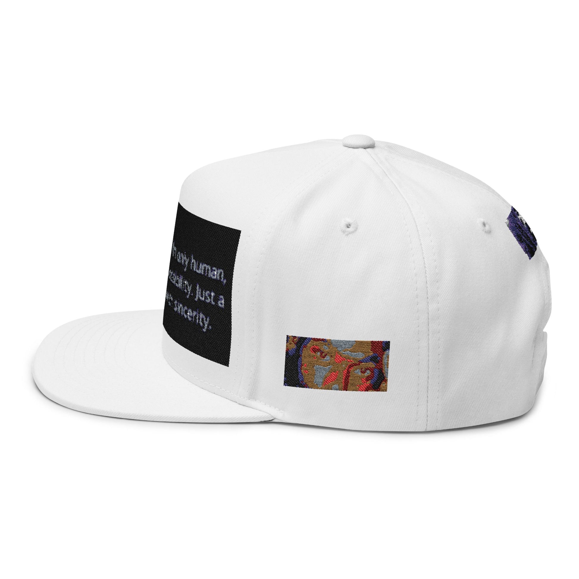 Embroidered Flat Bill Cap - Statement Hat for Women, Casual Style, Gift for Her, Trendy Accessory, Unique Fashion Statement