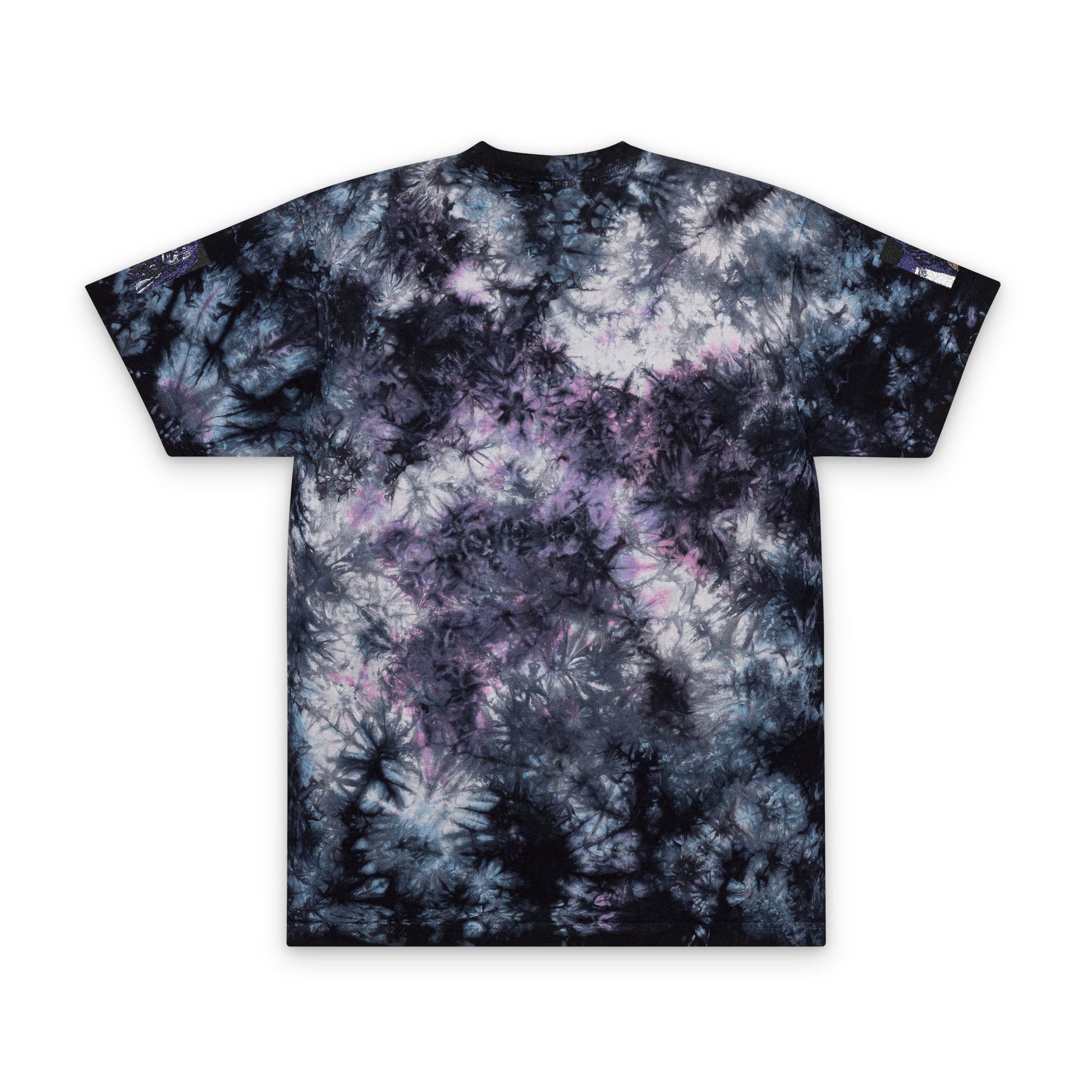 Vibrant Tie-Dye T-Shirt with Embroidery, Boho Summer Top, Retro Festival Wear, Casual Vibes Shirt, Hippie Style Tee
