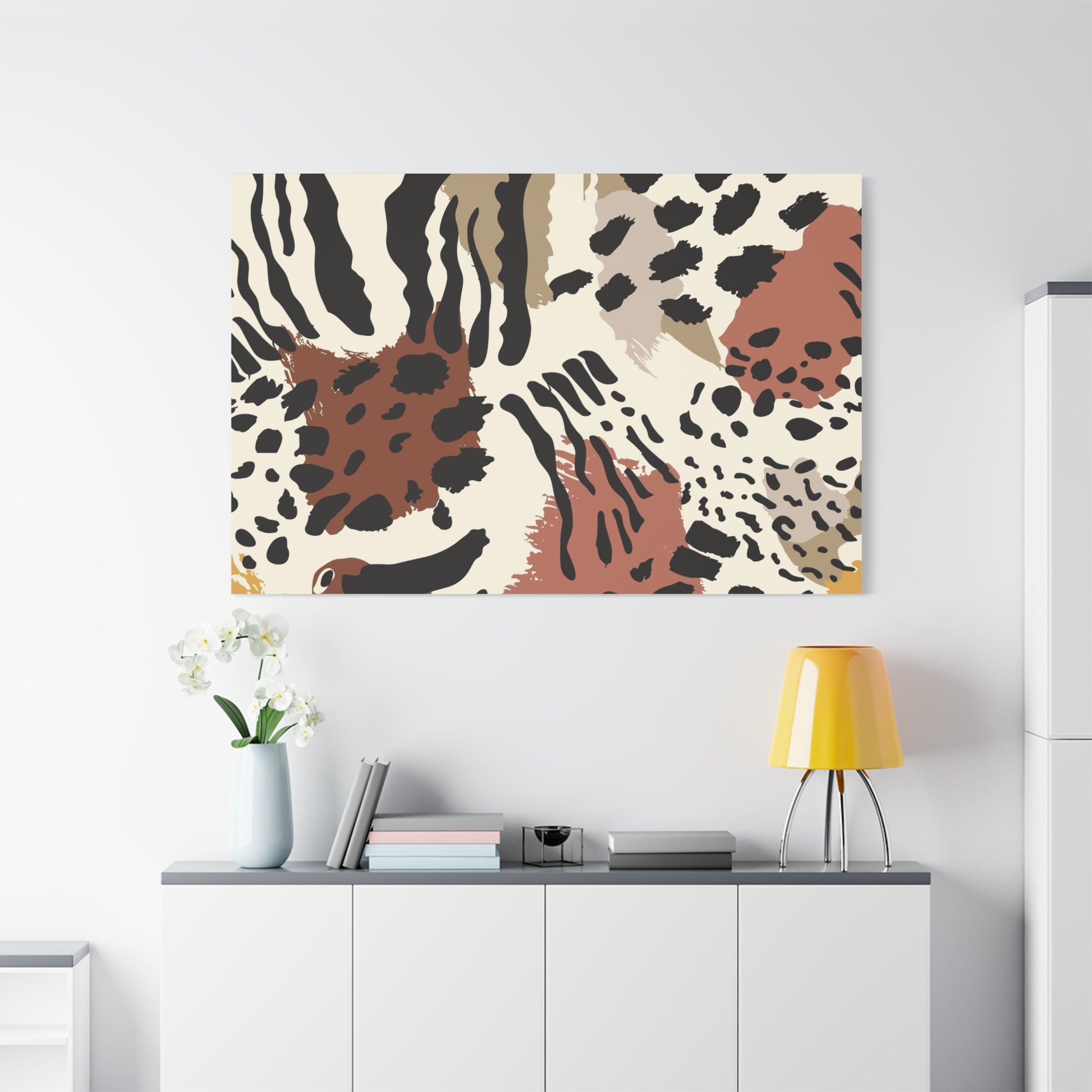 Abstract Animal Print Canvas Art - Modern Home Decor