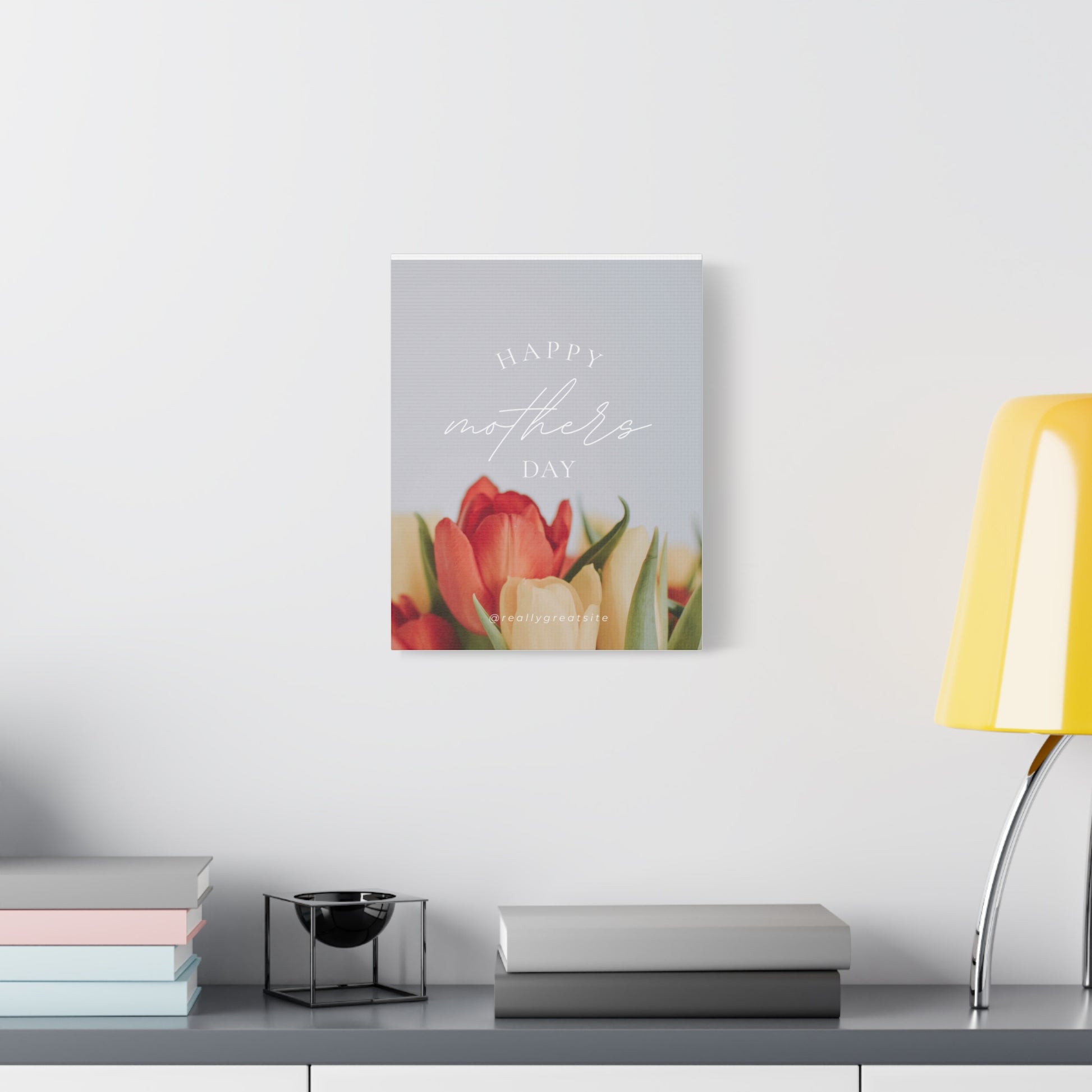 Mother's Day Matte Canvas Wall Art - Floral Design