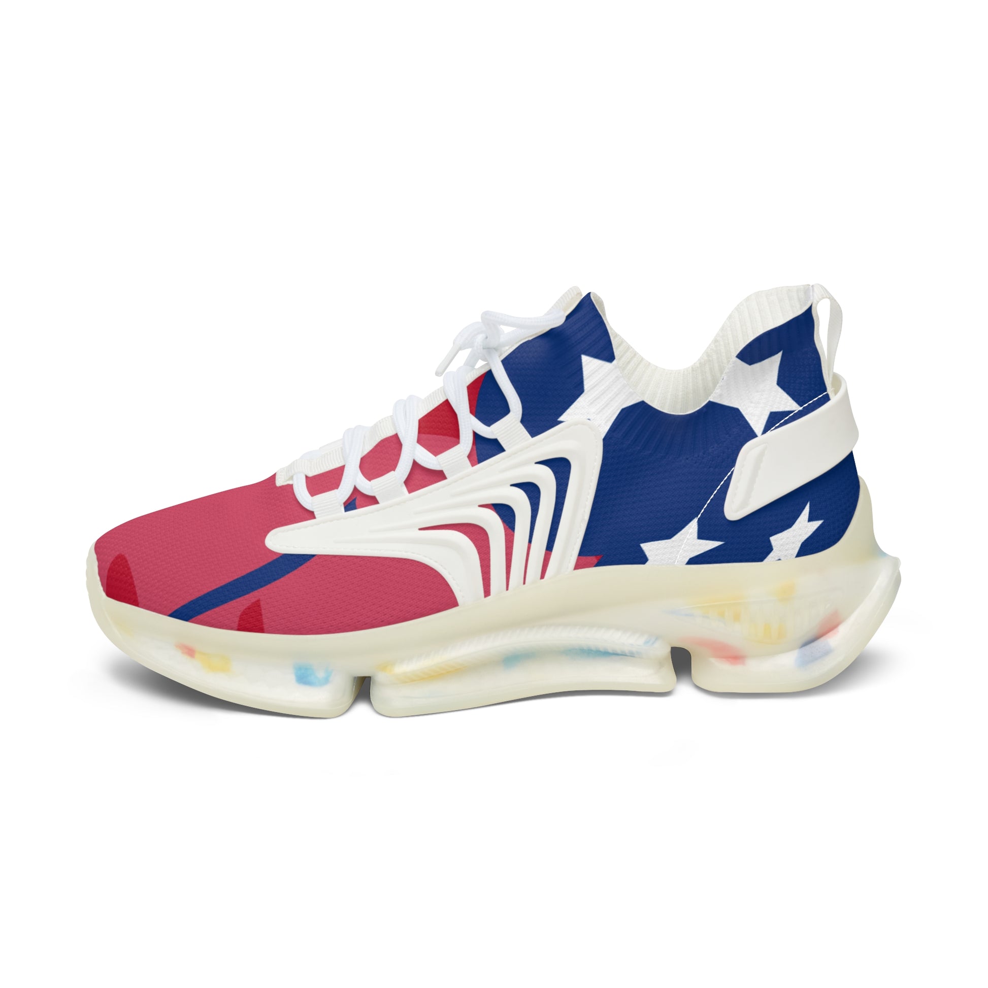 Patriotic Women's Mesh Sneakers - Star-Spangled Athletic Shoes