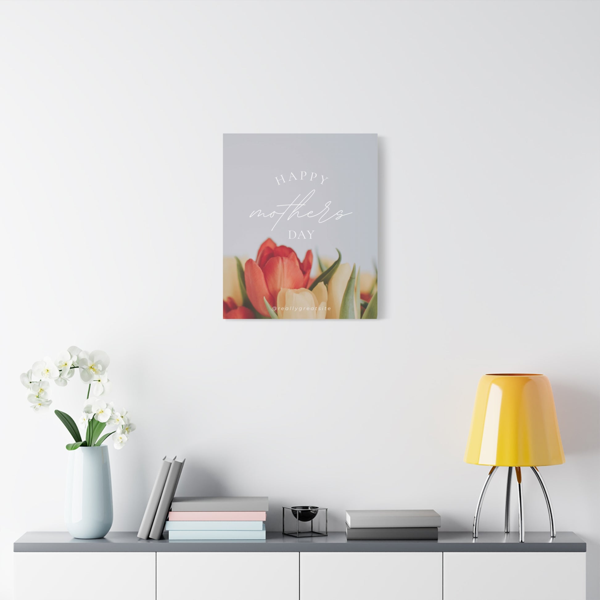 Mother's Day Matte Canvas Wall Art - Floral Design