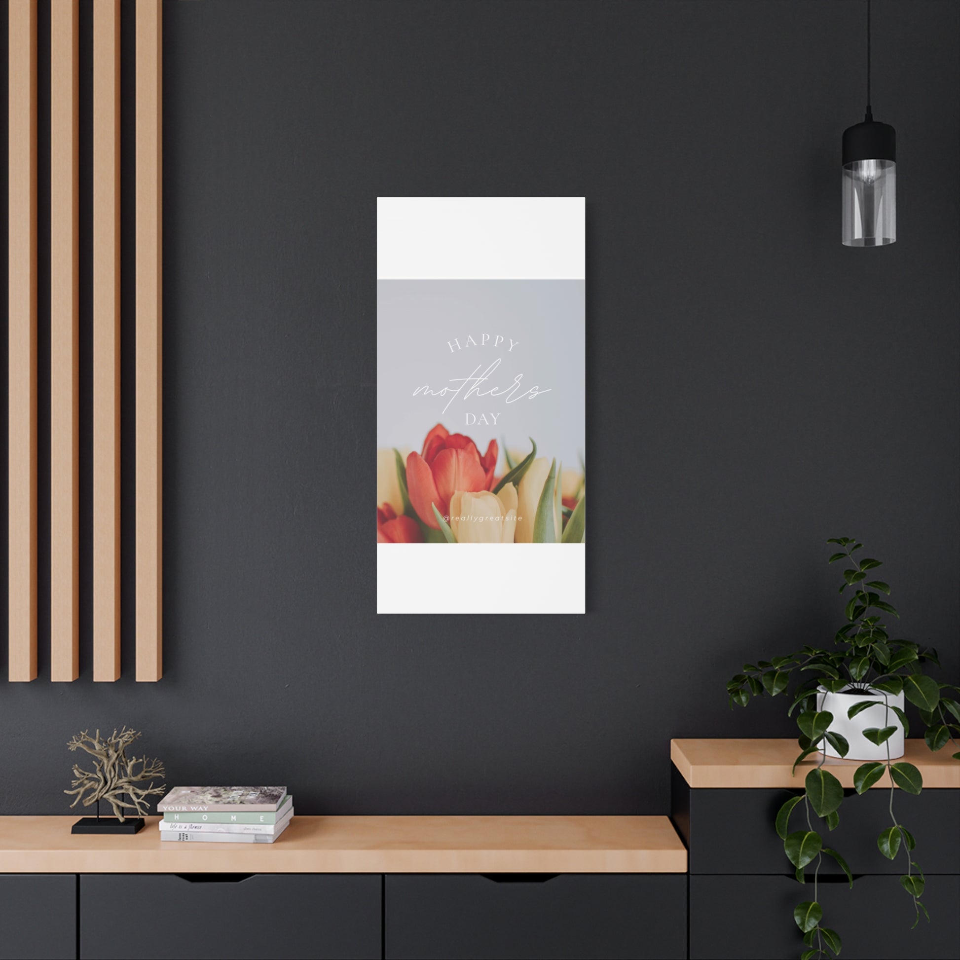 Mother's Day Matte Canvas Wall Art - Floral Design