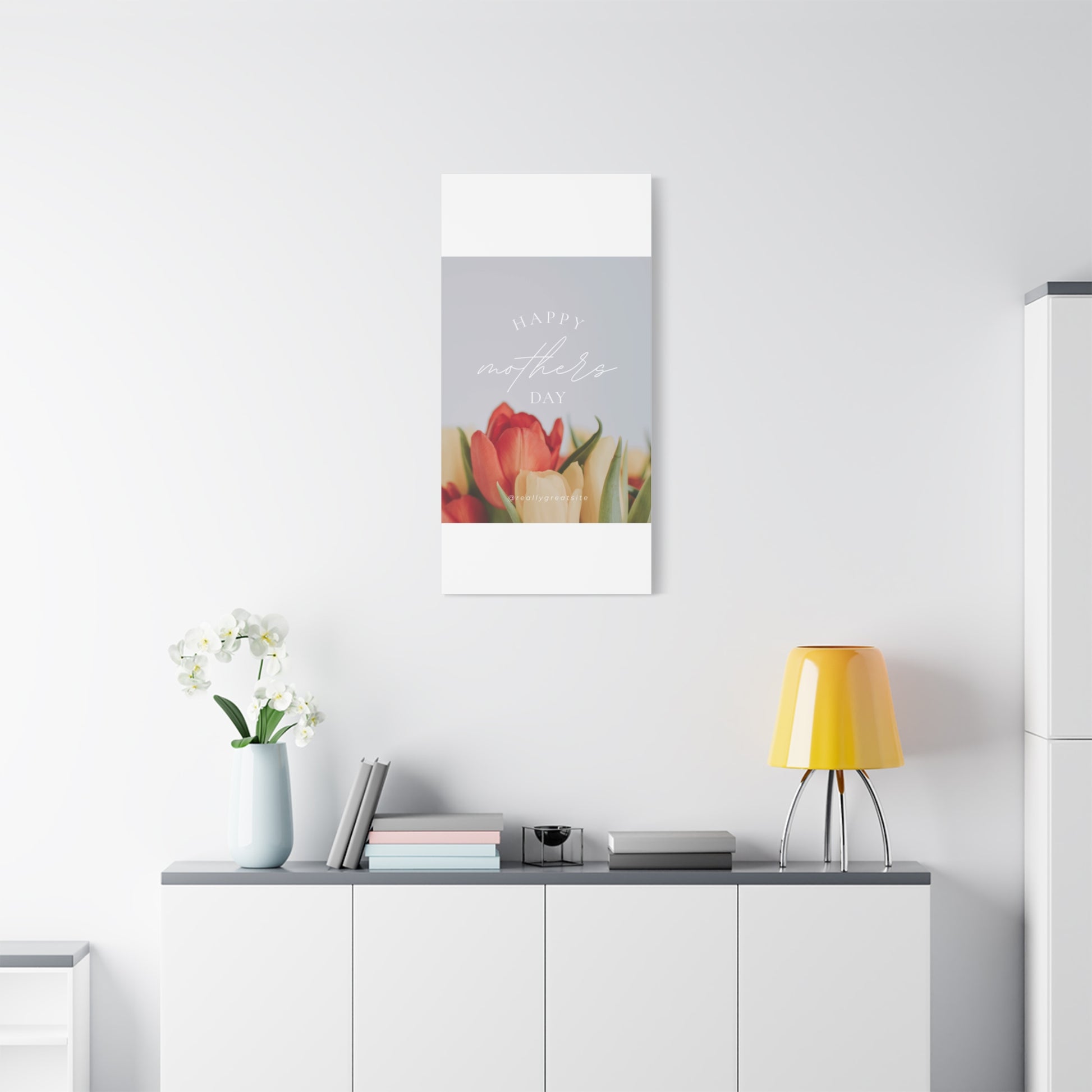 Mother's Day Matte Canvas Wall Art - Floral Design