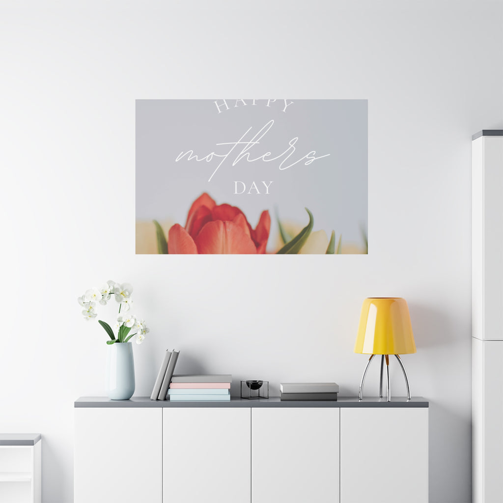 Mother's Day Matte Canvas Wall Art - Floral Design