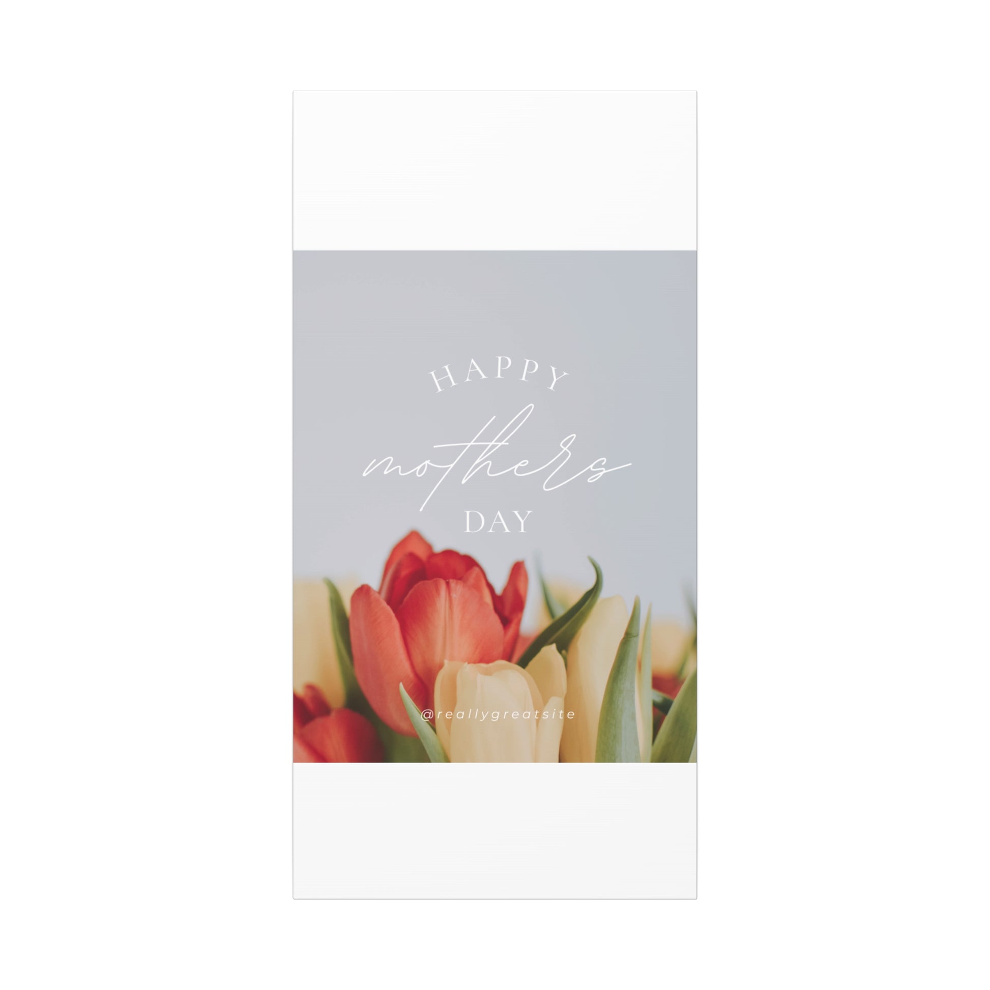 Mother's Day Matte Canvas Wall Art - Floral Design