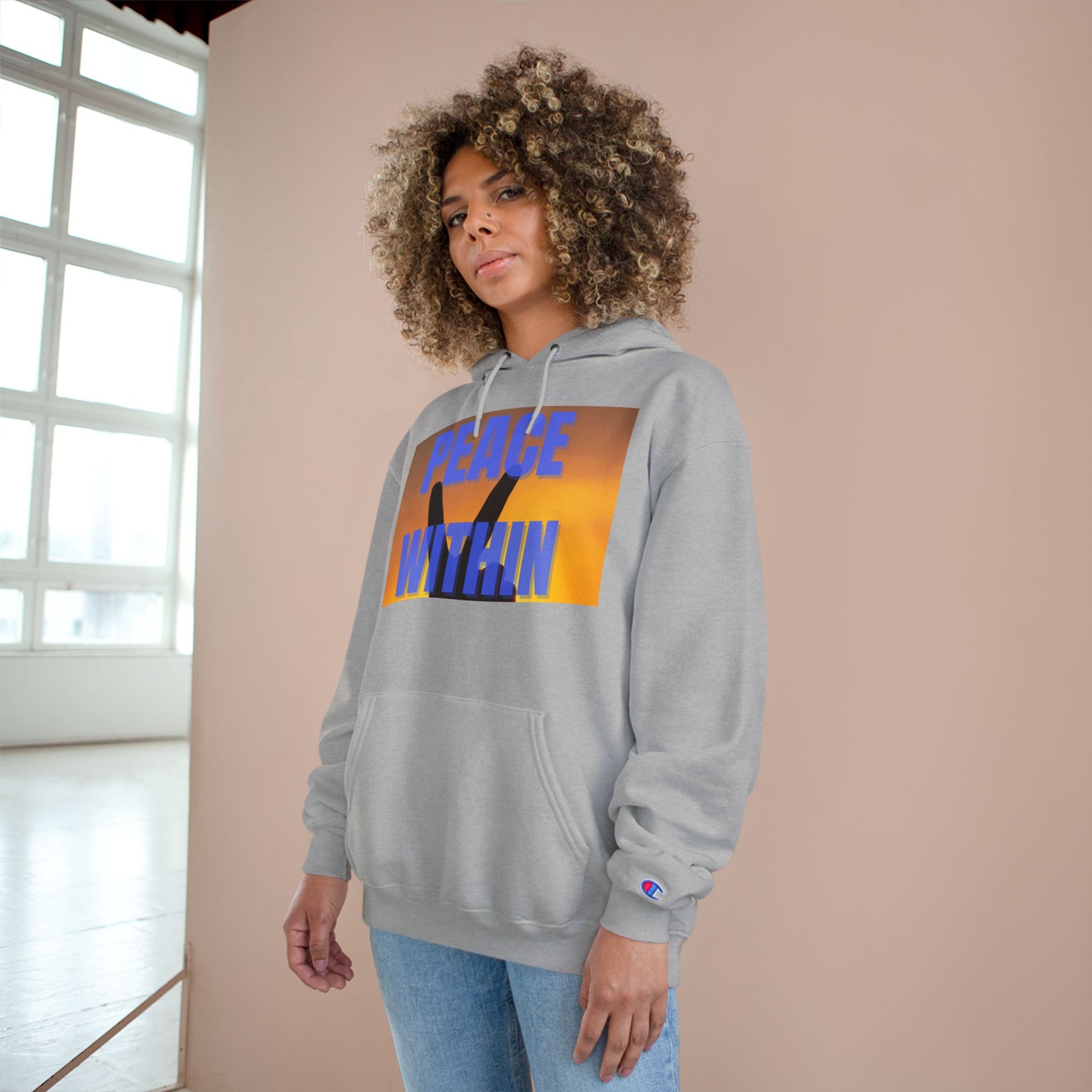 Champion Hoodie - Peace Within & Fly Like an Eagle | Inspirational Apparel