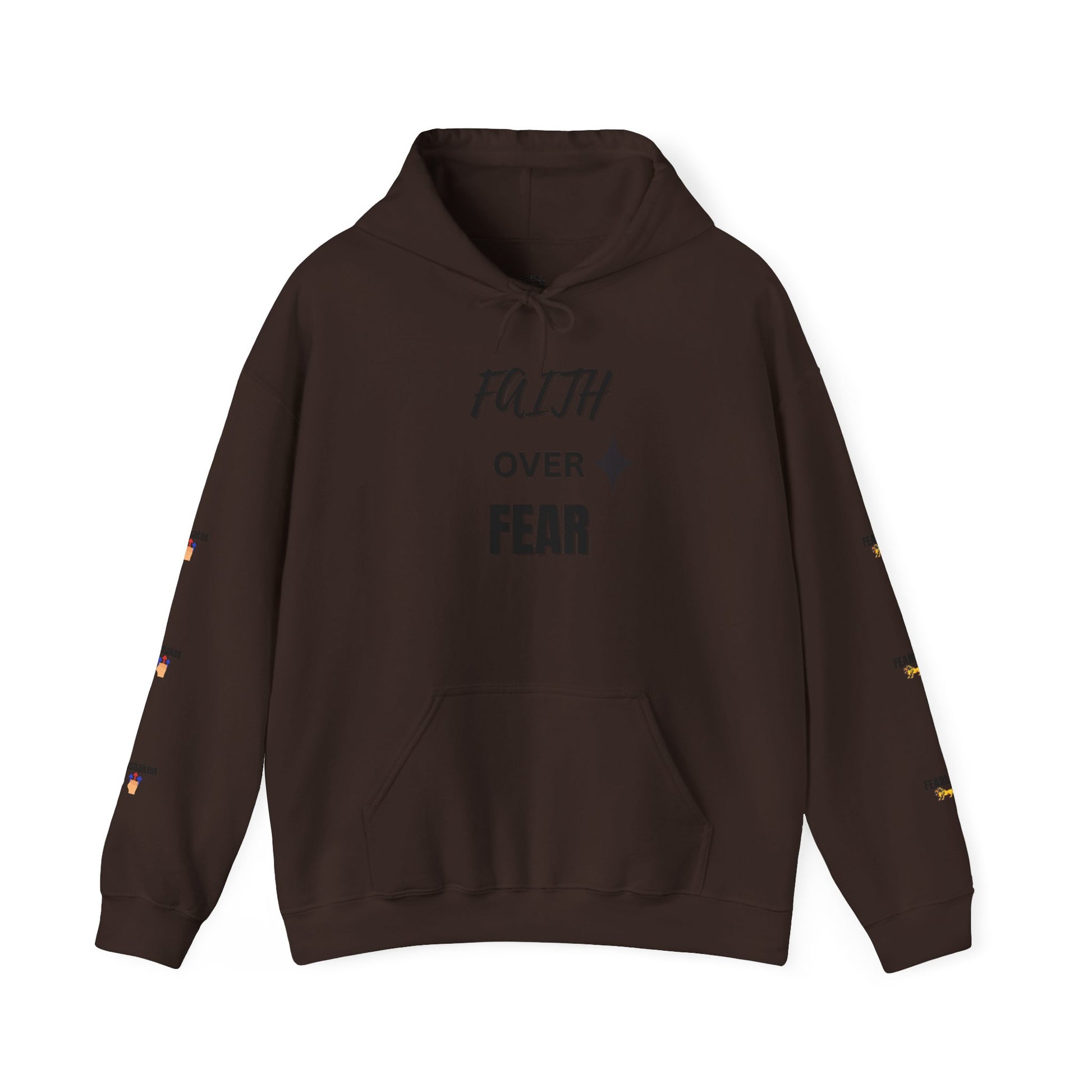 Faith Over Fear Hoodie - Unisex Heavy Blend Sweatshirt for Comfort and Inspiration