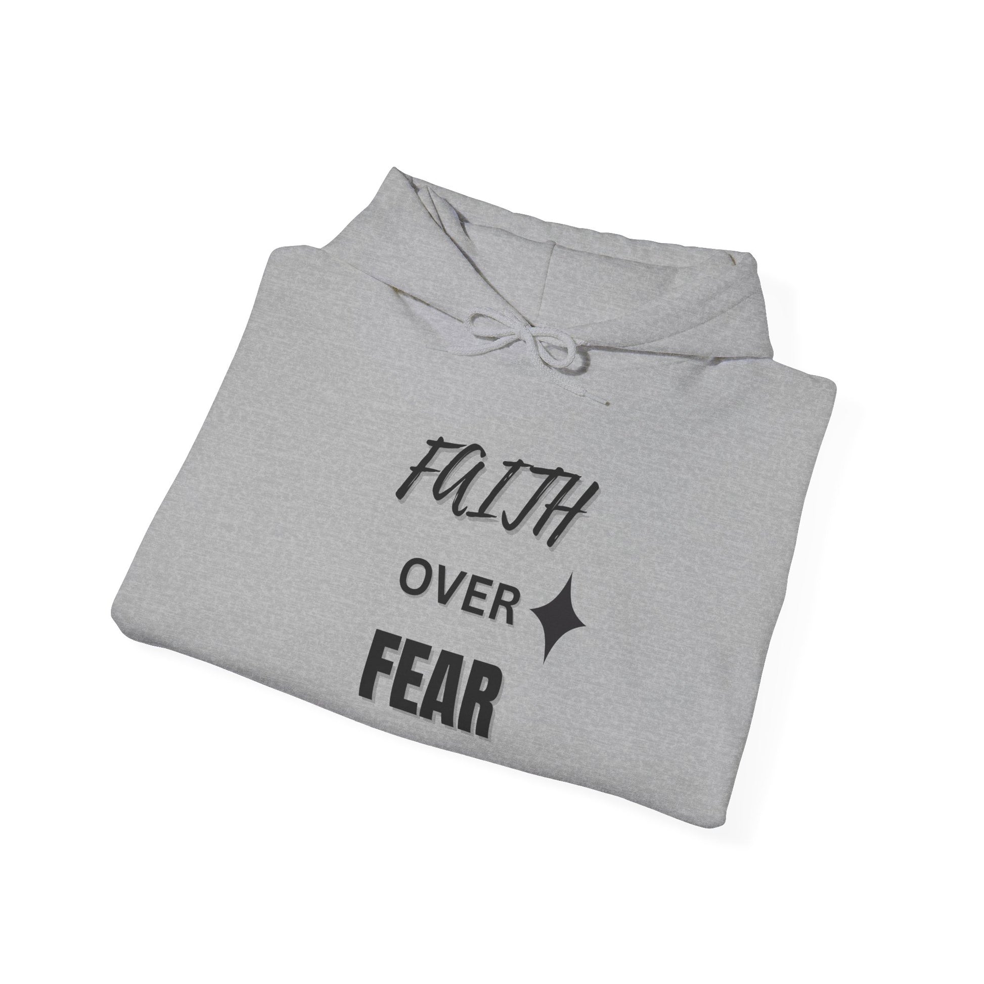 Faith Over Fear Hoodie - Unisex Heavy Blend Sweatshirt for Comfort and Inspiration