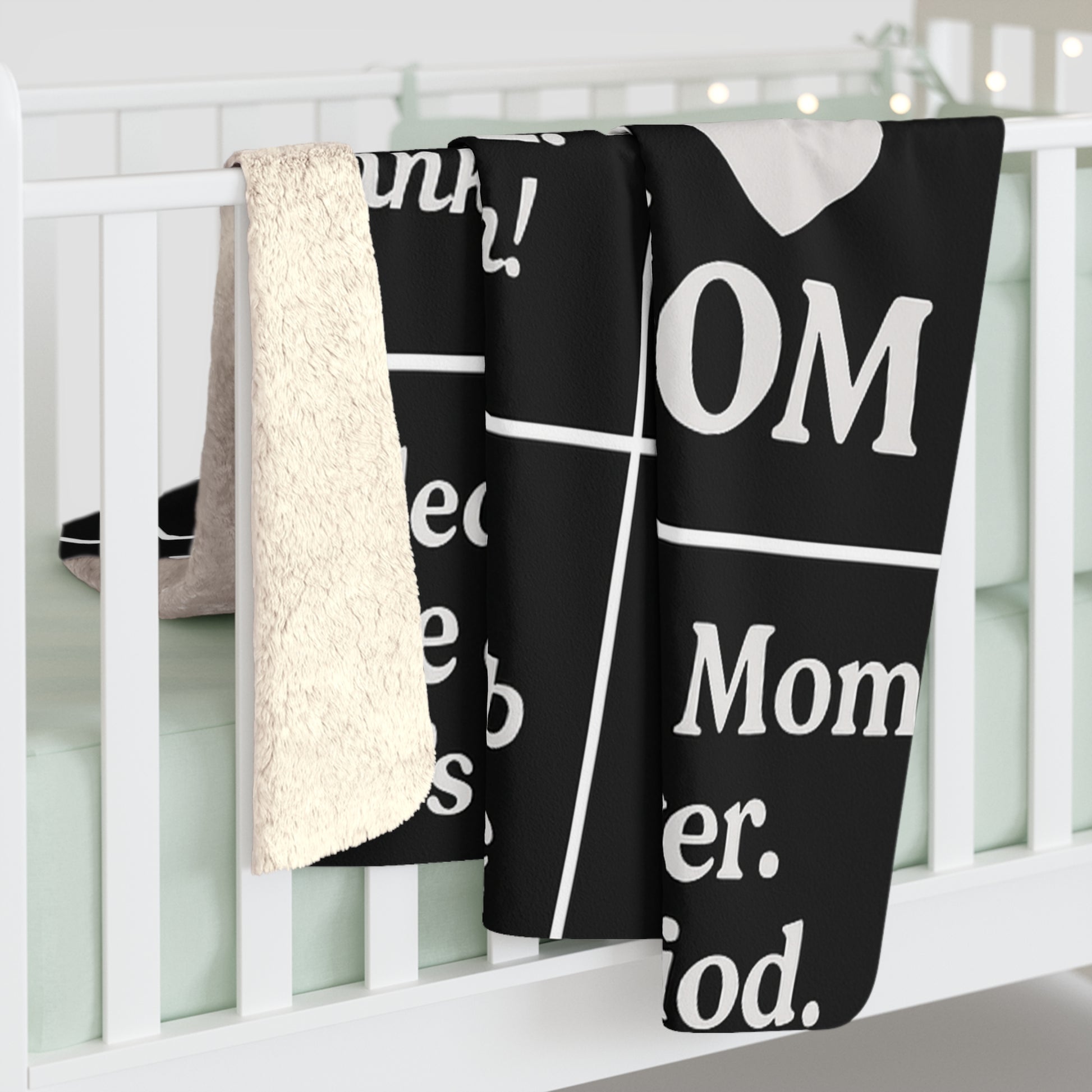 Cozy Sherpa Fleece Blanket for Moms - 'Best Mom Ever' Gift