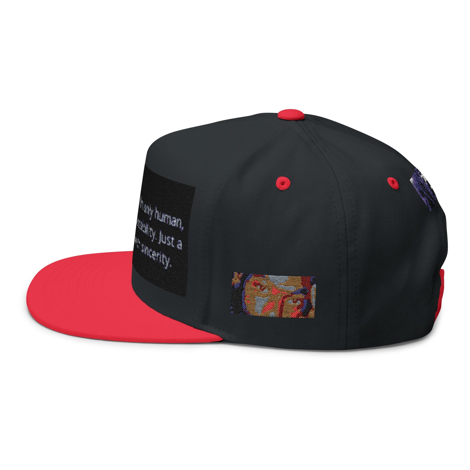 Embroidered Flat Bill Cap - Statement Hat for Women, Casual Style, Gift for Her, Trendy Accessory, Unique Fashion Statement