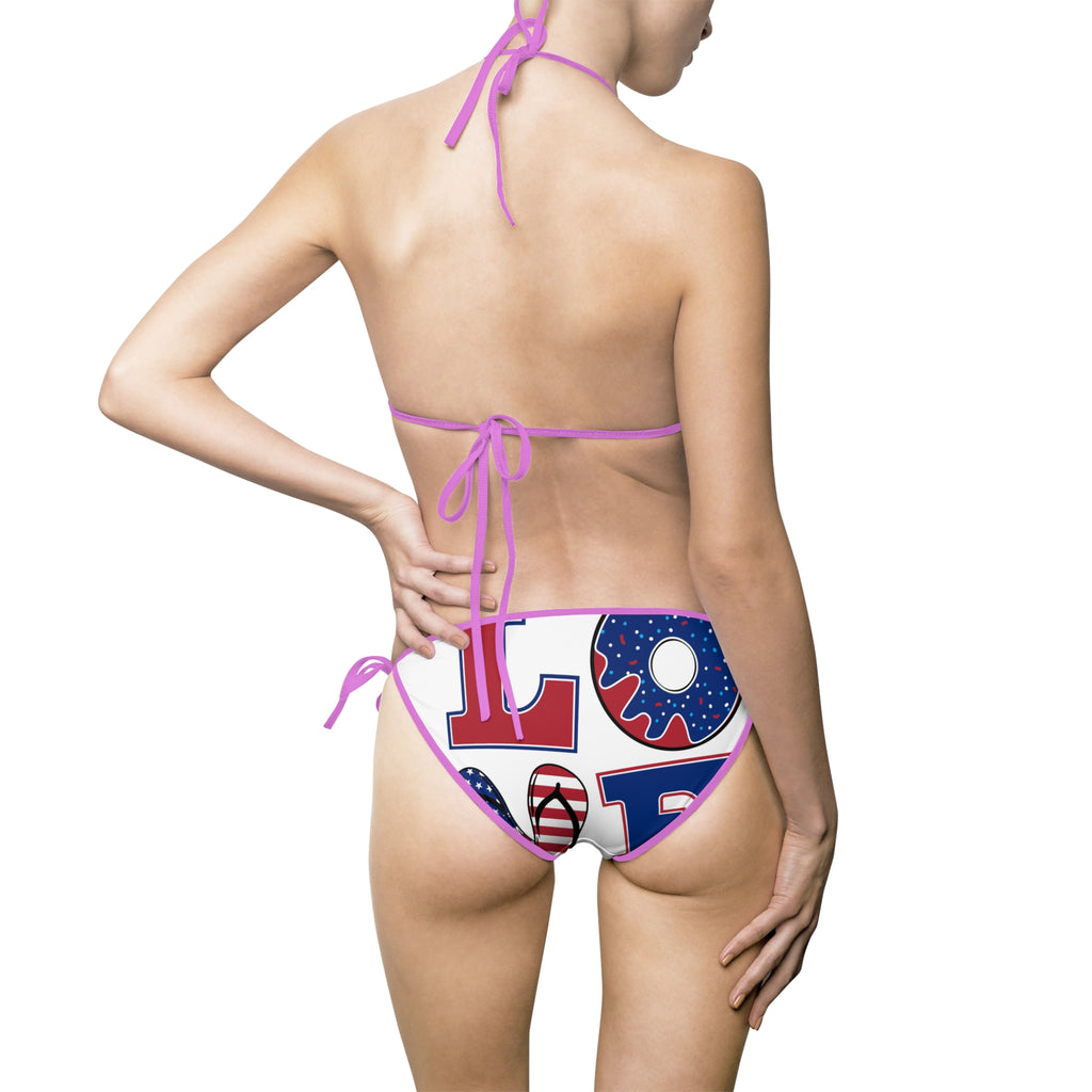Patriotic Women's Bikini Swimsuit - Fun Summer Beachwear