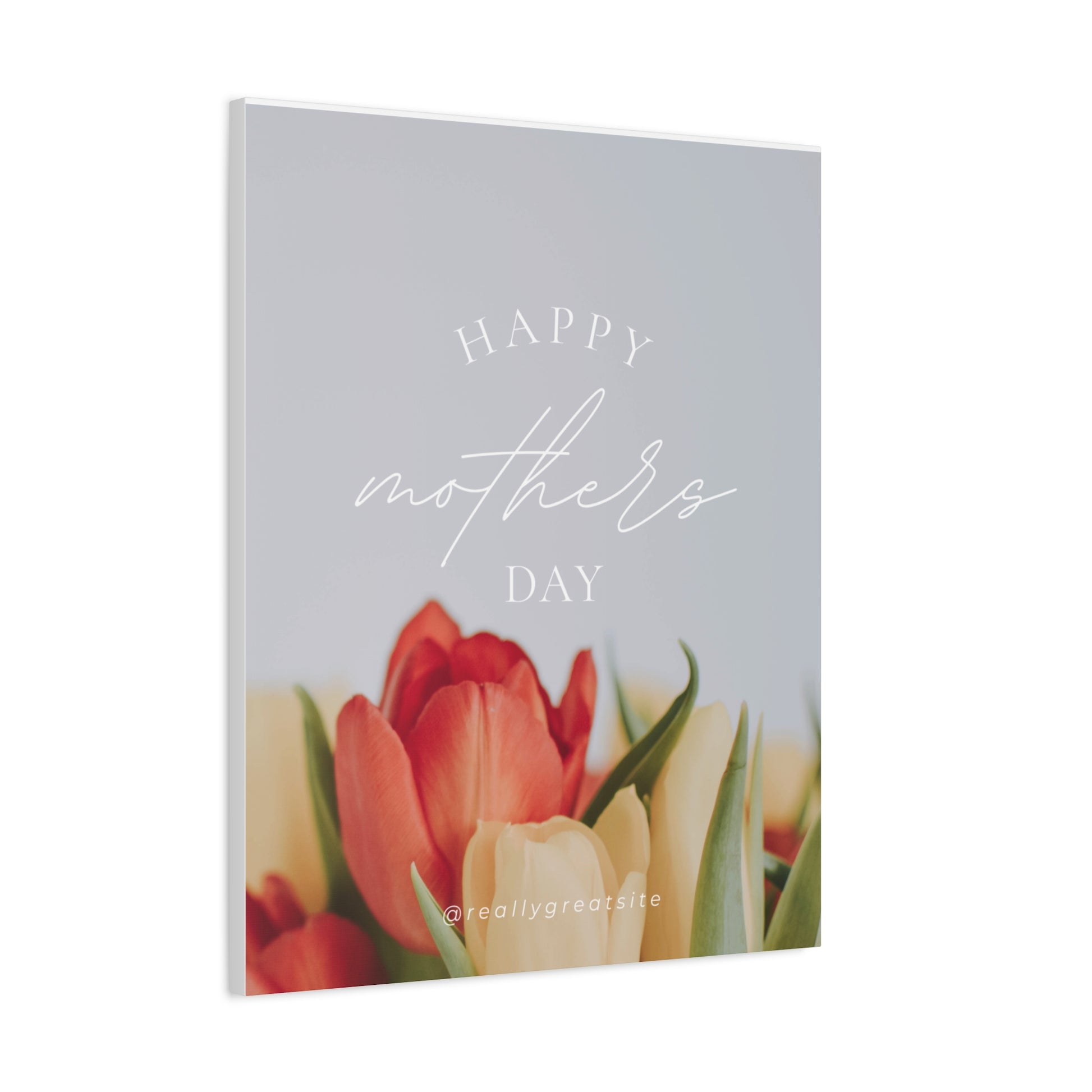 Mother's Day Matte Canvas Wall Art - Floral Design