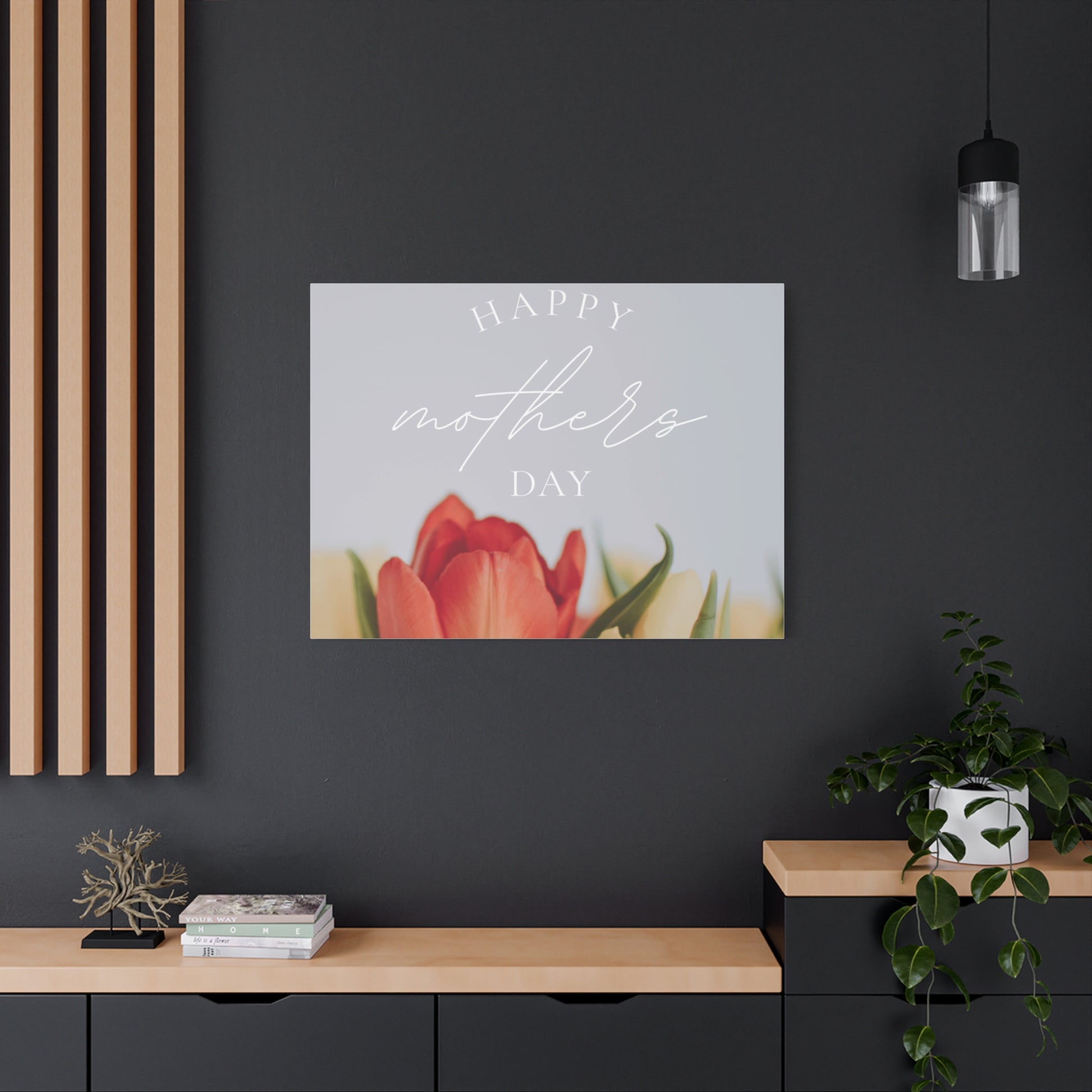 Mother's Day Matte Canvas Wall Art - Floral Design