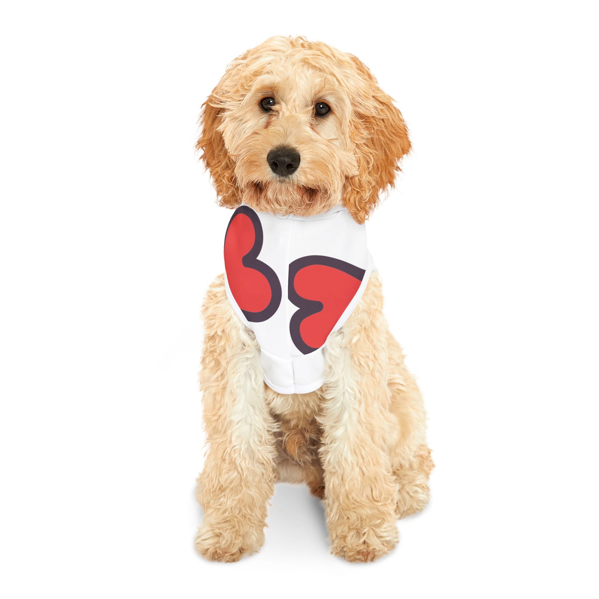 Cute Heart Pattern Pet Hoodie - Dog Mom Gift