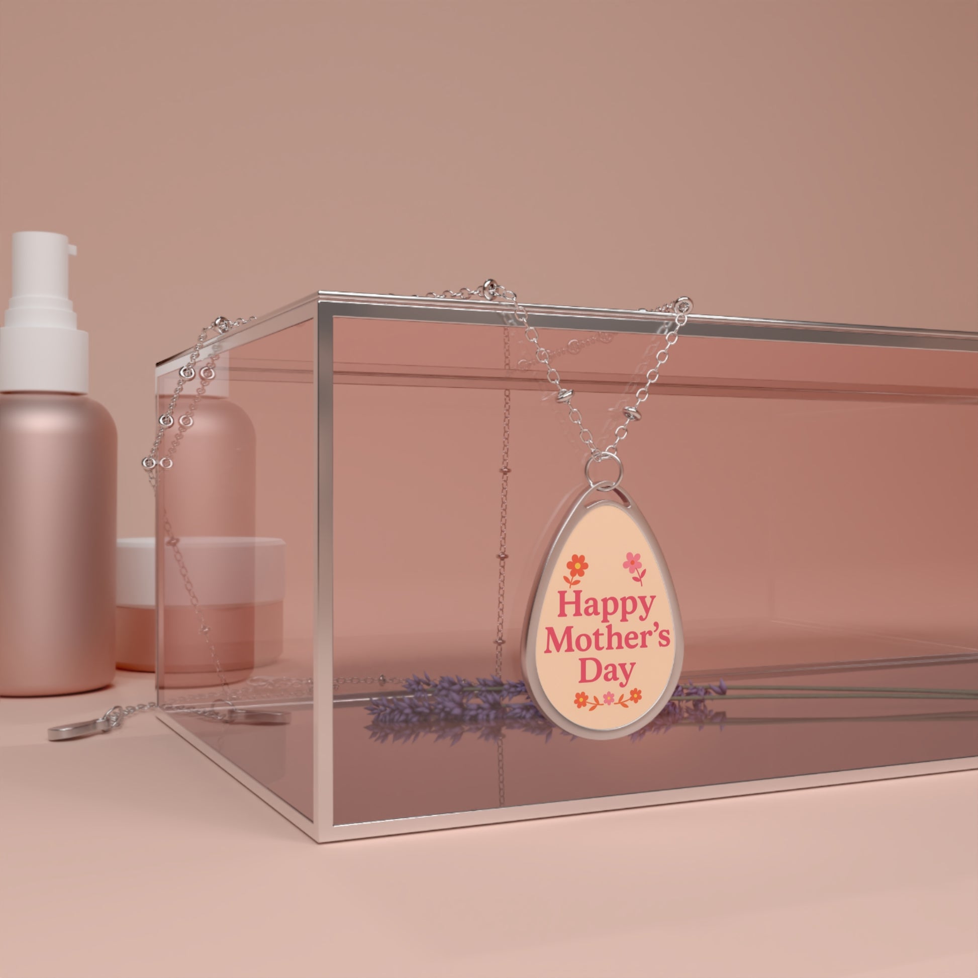 Happy Mother’s Day Oval Necklace - Elegant Gift for Moms
