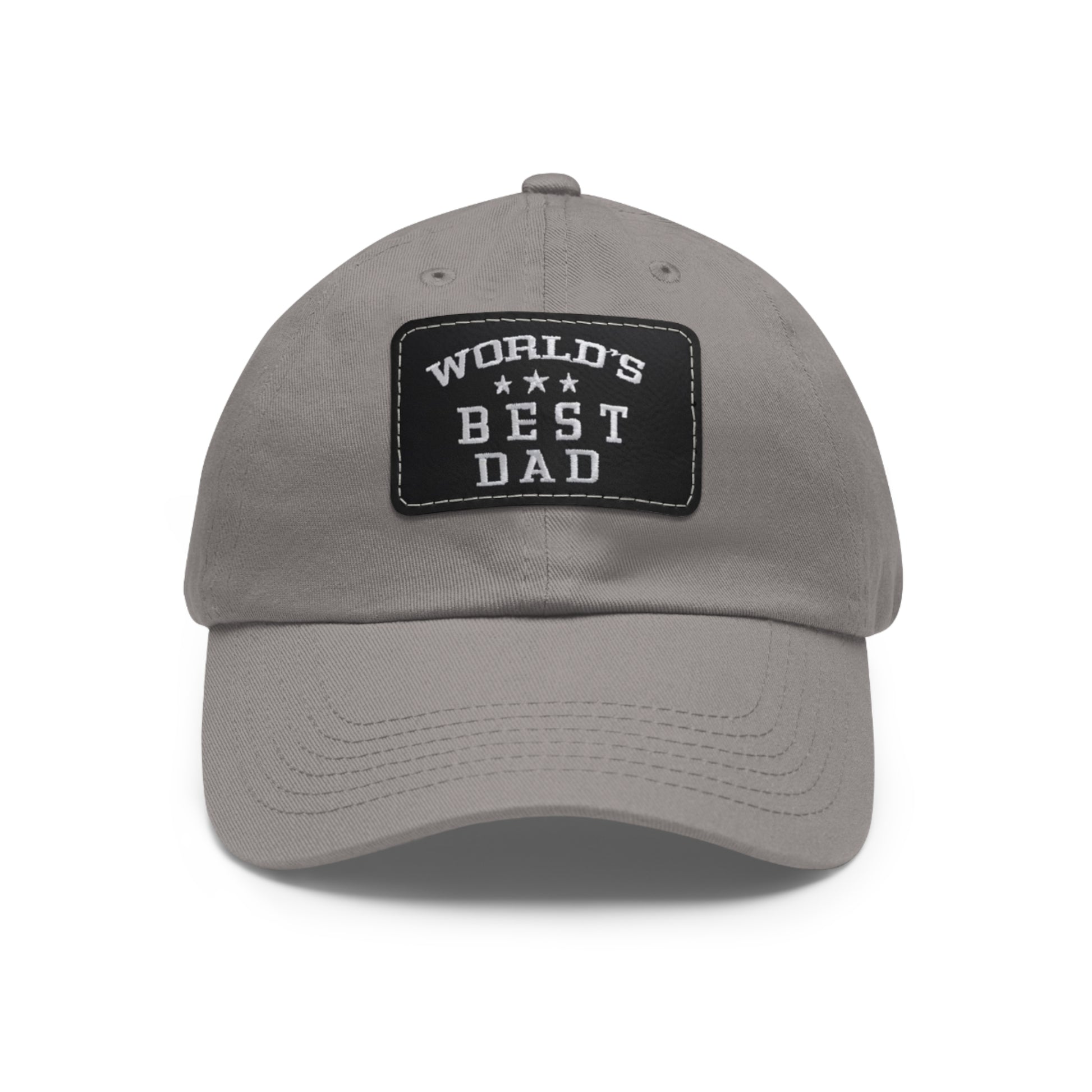 World's Best Dad Leather Patch Dad Hat