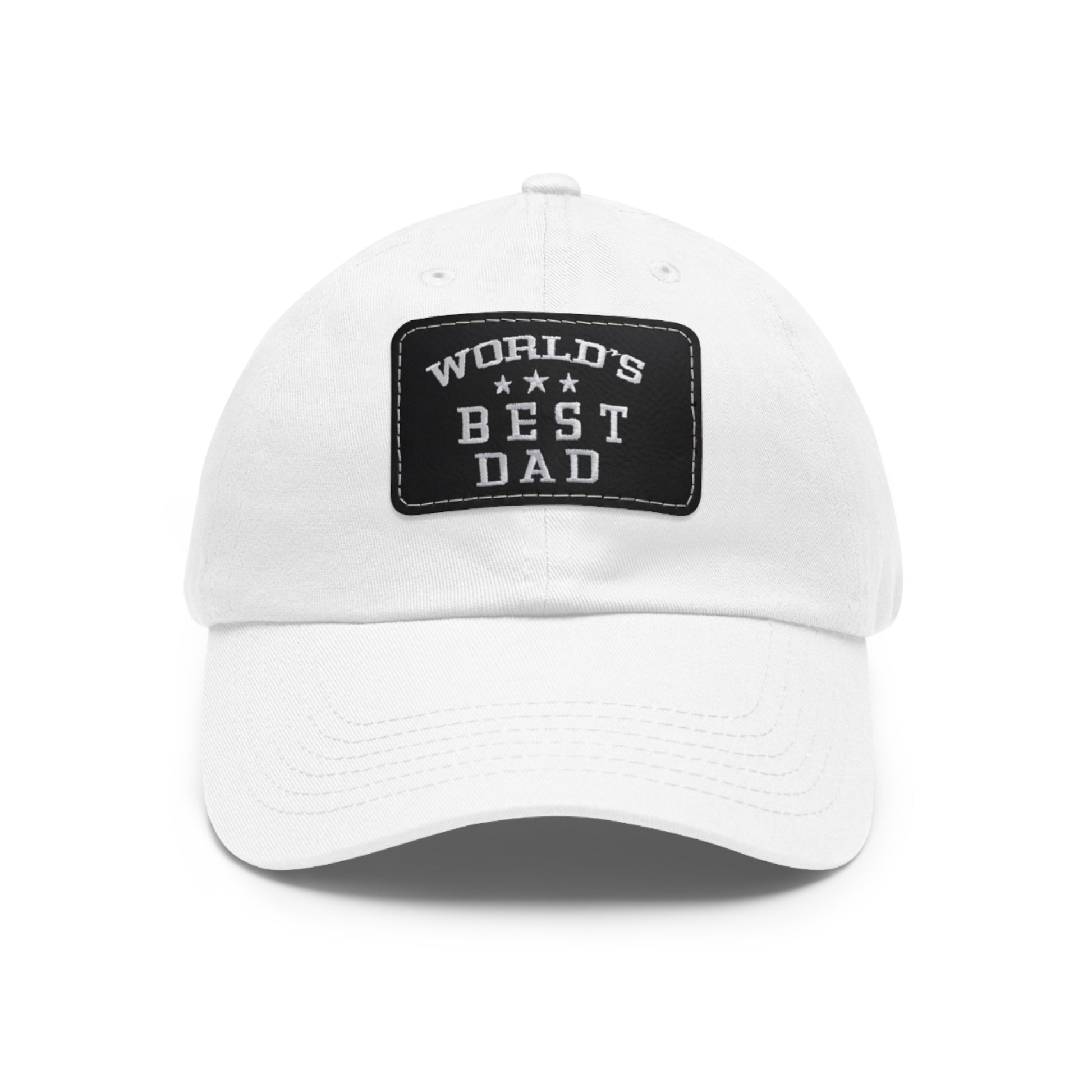 World's Best Dad Leather Patch Dad Hat