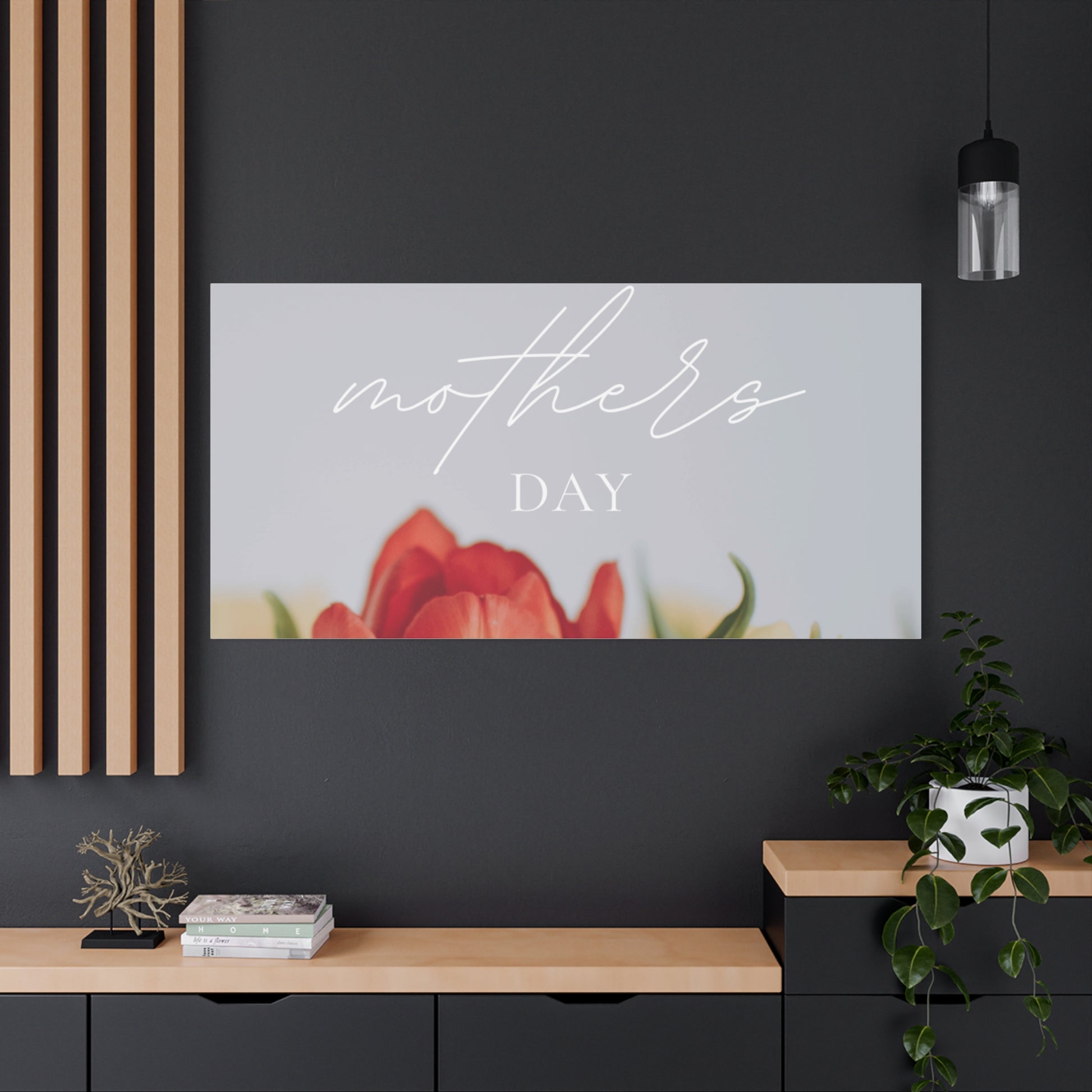 Mother's Day Matte Canvas Wall Art - Floral Design