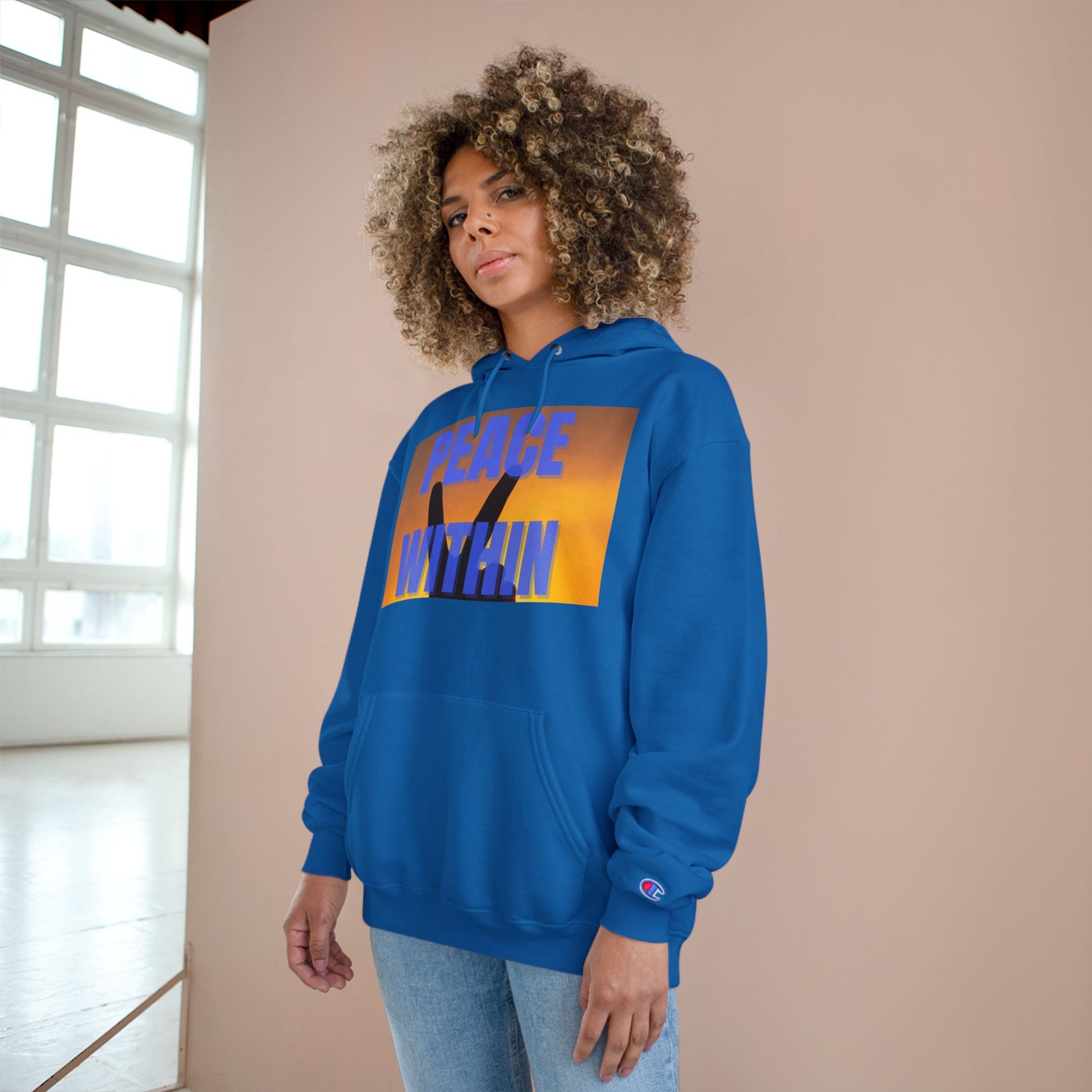 Champion Hoodie - Peace Within & Fly Like an Eagle | Inspirational Apparel