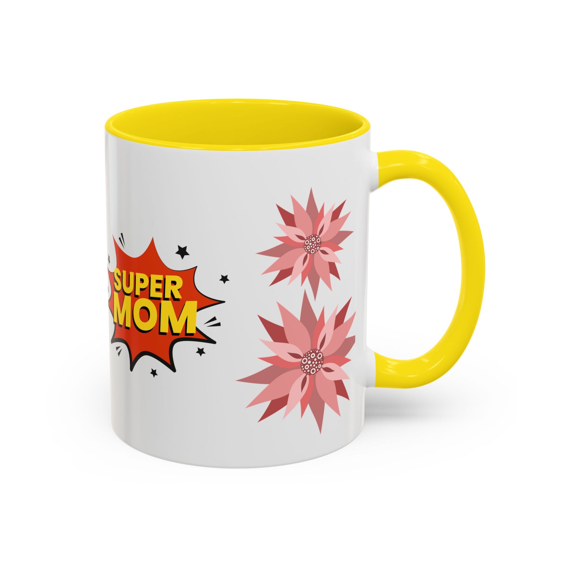 Super Mom Accent Coffee Mug - Perfect Gift for Mother's Day & Birthdays
