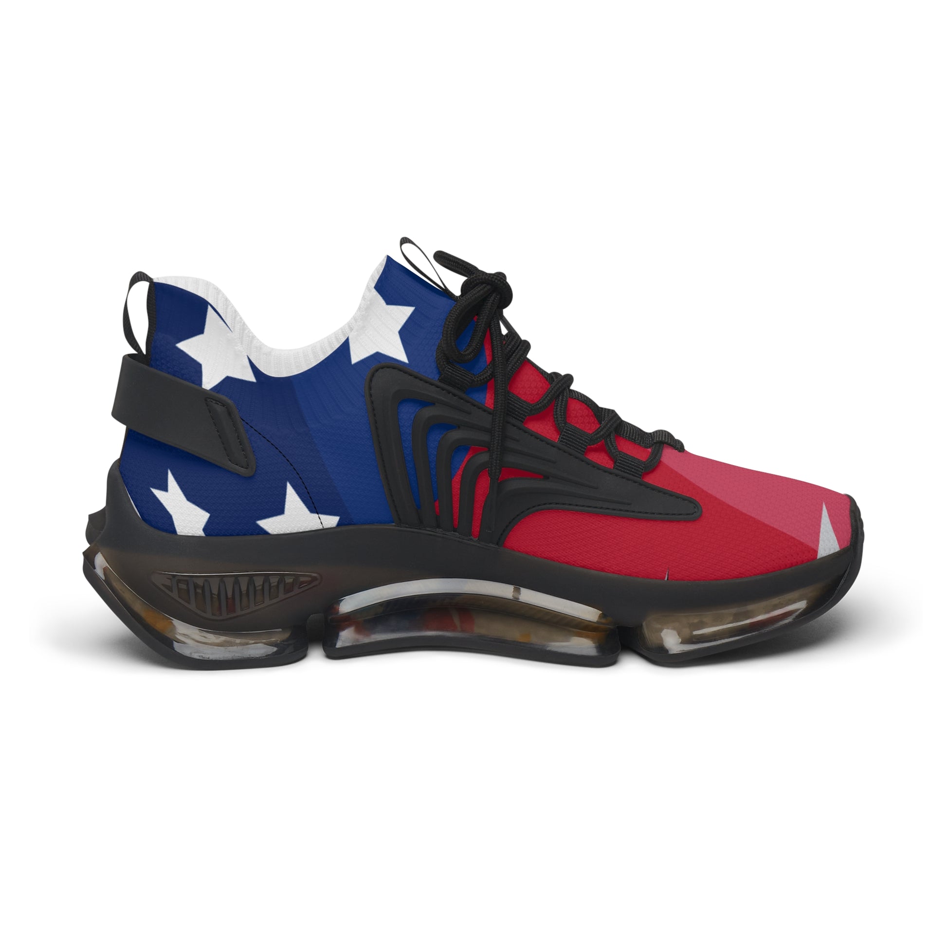 Patriotic Women's Mesh Sneakers - Star-Spangled Athletic Shoes